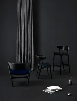 Sibast No 7 bar stool, 75 cm, black - black leather