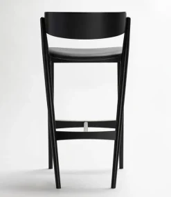 Sibast No 7 bar stool, 75 cm, black - black leather