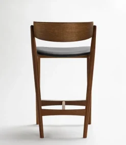 Sibast No 7 bar stool, 65 cm, smoked oak - black leather