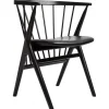 Sibast No 8 chair, black oak - black leather