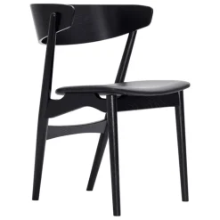 Sibast No 7 chair, black oak - black leather