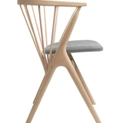 Sibast No 8 chair, soaped oak - grey fabric