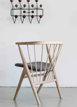 Sibast No 8 chair, soaped oak - grey fabric