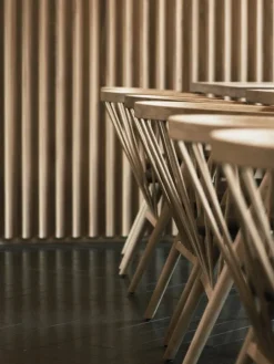 Sibast No 8 chair, soaped oak - grey fabric