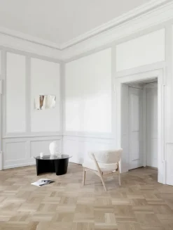 Sibast No 7 Lounge chair, fully upholstered, white oiled oak - sheepskin