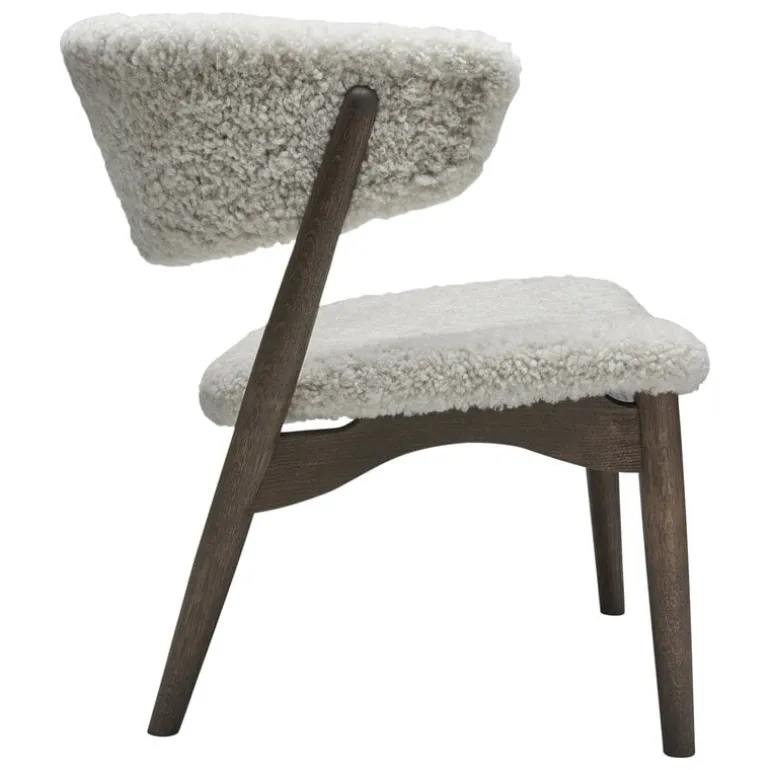 Sibast No 7 Lounge chair, fully upholstered, dark oiled oak - sheepskin