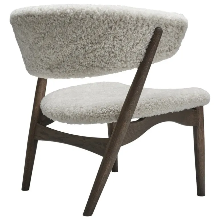 Sibast No 7 Lounge chair, fully upholstered, dark oiled oak - sheepskin