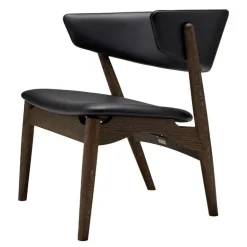 Sibast No 7 Lounge chair, fully upholstered, dark oiled oak - black lea