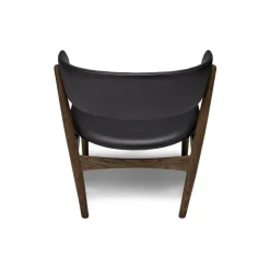 Sibast No 7 Lounge chair, fully upholstered, dark oiled oak - black lea