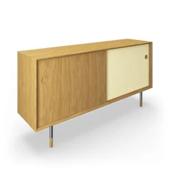 Sibast No 11 sideboard, oiled oak, white - yellow