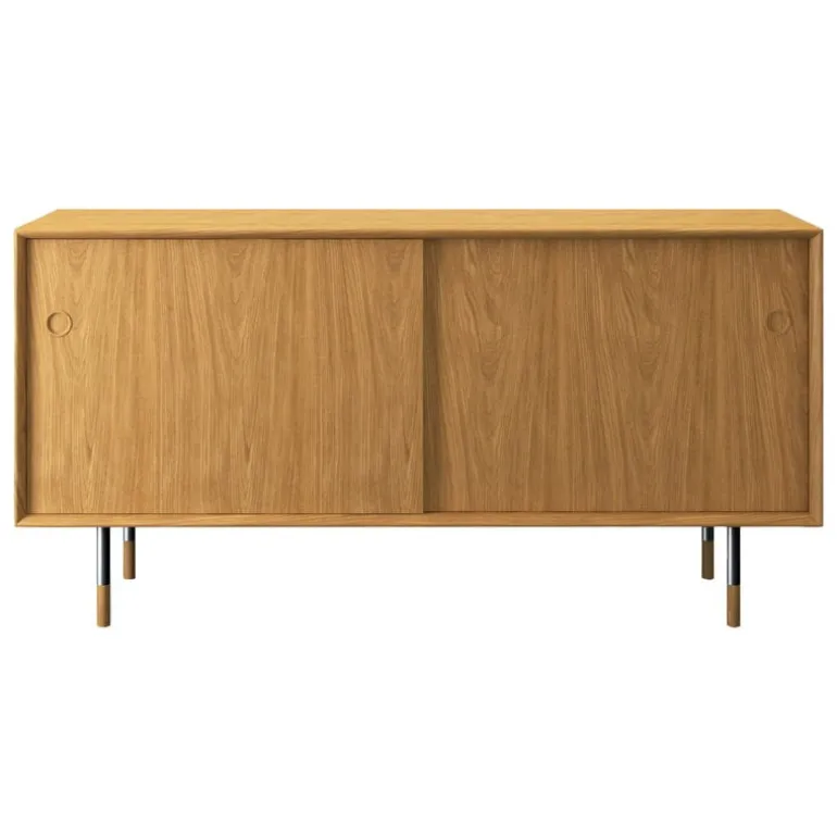 Sibast No 11 sideboard, oiled oak, white - yellow