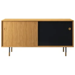 Sibast No 11 sideboard, oiled oak, black - white
