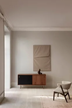 Sibast No 11 sideboard, oiled walnut, black - blue