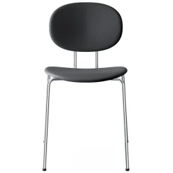 Sibast Piet Hein chair, chrome - black aniline leather