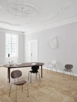 Sibast Piet Hein chair, chrome - lacquered walnut