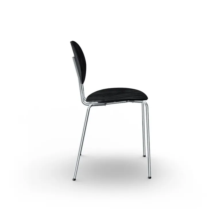 Sibast Piet Hein chair, chrome - black lacquered oak