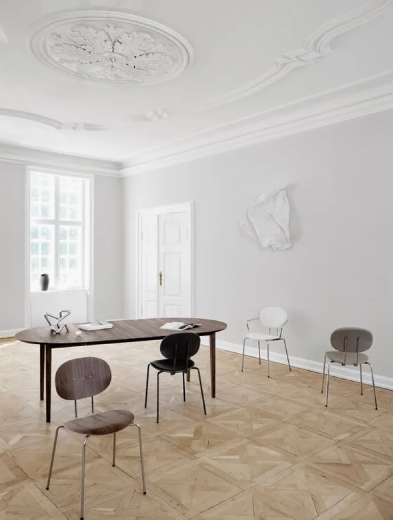 Sibast Piet Hein chair, chrome - black lacquered oak