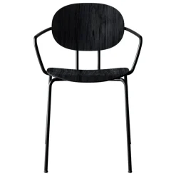 Sibast Piet Hein chair with armrest, black - black lacquered oak