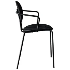 Sibast Piet Hein chair with armrest, black - black lacquered oak