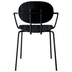 Sibast Piet Hein chair with armrest, black - black lacquered oak