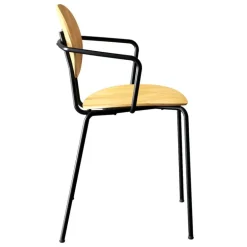 Sibast Piet Hein chair with armrest, black - oiled oak
