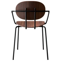 Sibast Piet Hein chair with armrest, black - lacquered walnut