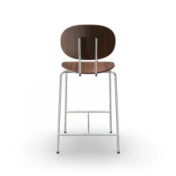 Sibast Piet Hein counter stool 65 cm, chrome - lacquered walnut
