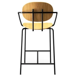 Sibast Piet Hein counter stool with armrest 65 cm, black - oiled oak