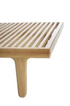 Sibast RIB daybed lounger, teak - stainless steel