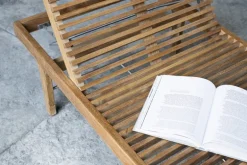 Sibast RIB daybed lounger, teak - stainless steel