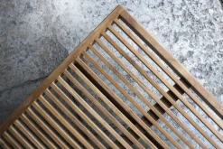 Sibast RIB daybed lounger, teak - stainless steel