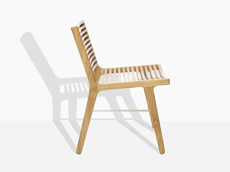Sibast RIB dining chair, teak - stainless steel