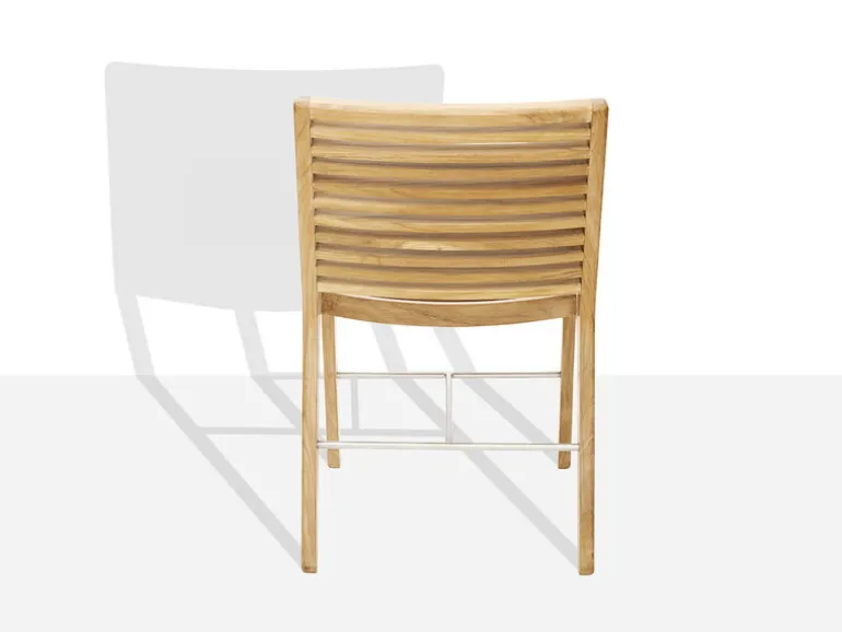 Sibast RIB dining chair, teak - stainless steel