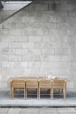 Sibast RIB dining chair, teak - stainless steel