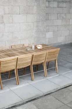 Sibast RIB dining table, 180 x 100 cm, teak - stainless steel