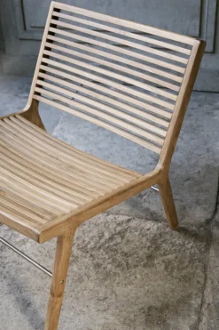 Sibast RIB lounge chair, teak - stainless steel