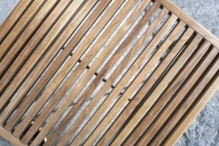 Sibast RIB lounge table, 60 x 60 cm, teak - stainless steel