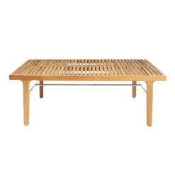 Sibast RIB lounge table, 110 x 60 cm, teak - stainless steel