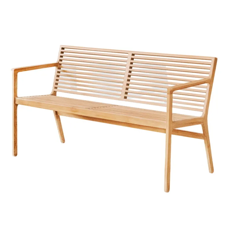 Sibast RIB 2,5-seater bench, teak - stainless steel