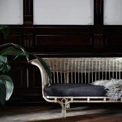 Sika-Design Belladonna sofa, natural rattan - dark grey