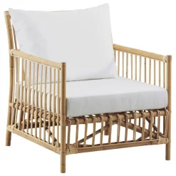 Sika-Design Caroline lounge chair, natural rattan - white