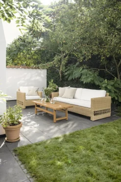 Sika-Design Carrie lounge chair, natural - white