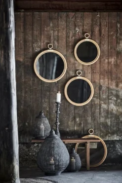 Sika-Design Ella mirror, large, natural rattan