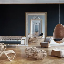 Sika-Design Fox lounge chair, natural rattan