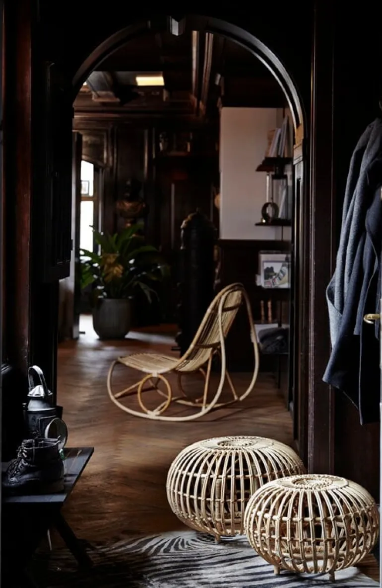 Sika-Design Franco Albini Exterior ottoman, small, natural