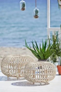 Sika-Design Franco Albini Exterior ottoman, large, white