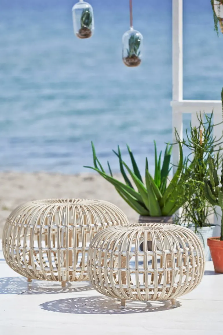 Sika-Design Franco Albini Exterior ottoman, large, white