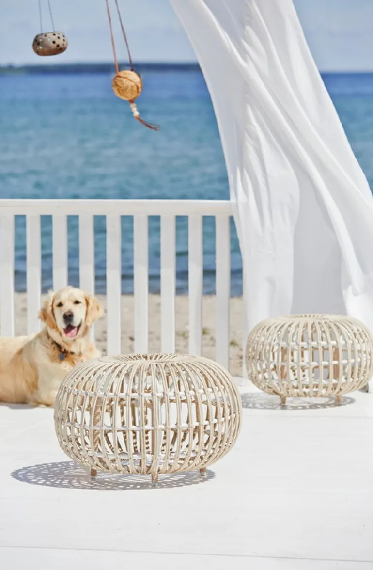 Sika-Design Franco Albini Exterior ottoman, large, white