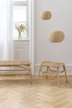 Sika-Design Machiya bench, natural rattan