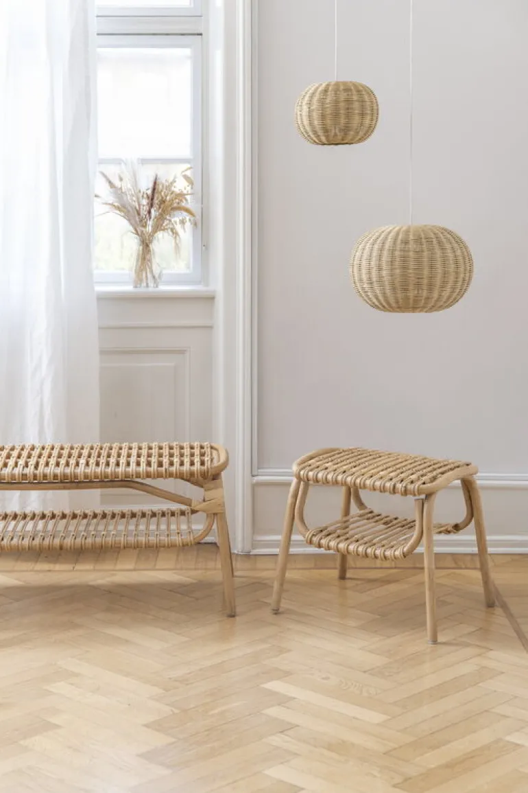 Sika-Design Machiya bench, natural rattan